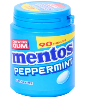 MENTOS - Chewing-gum Menthe poivrée 90 pièces