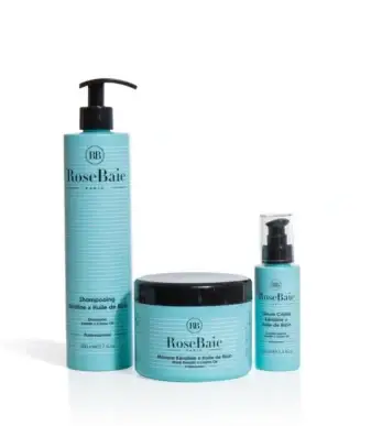 ROSE BAIE - ROUTINE TRIO RICIN & KÉRATINE – POUSSE & HYDRATATION 3 Pièces