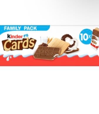 KINDER - Kards Biscuits 256 g 10 pièces individuelles