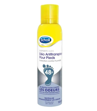 SCHOLL - EXPERTCARE - Déodorant Anti-Transpirant Pieds 48H, 150ml