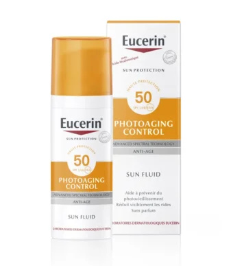EUCERIN SUN PROTECTION - Photoaging Control Fluide Solaire Anti-Age SPF50 - Visage - Tous Types de Peaux, 50ml