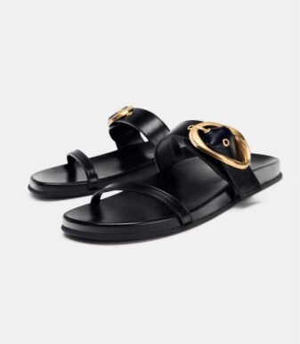 ZARA - Élégantes Mules en Cuir Synthétique