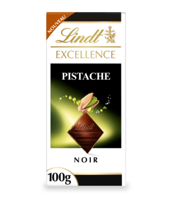 LINDT - Tablette EXCELLENCE Noir Pistache A la Pointe de Sel 100g